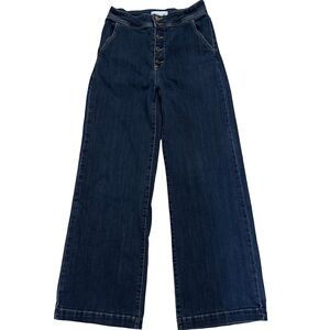 Risen Dark Blue Wide-Leg Button fly Jeans size 11/30